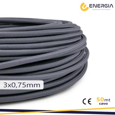 CAVO IN SETA 3X075MM GRAFITE