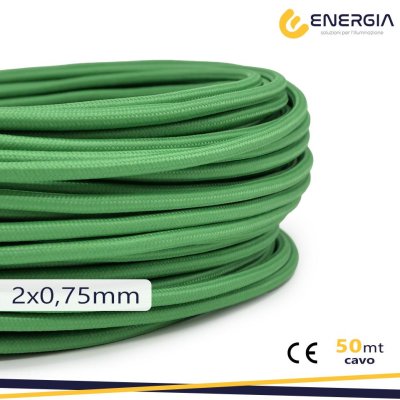 CAVO IN SETA 2X075MM VERDE CHIARO