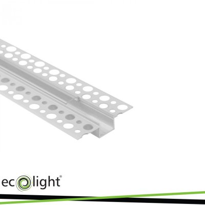 PROFILO DA INCASSO GP01, BIANCO + COVER TRASPARENTE 1MT