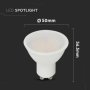 4.5W GU10 SMOOTH PLASTIC SPOTLIGHT WITH CREE CHIP 4000K 110