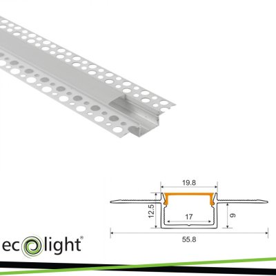 GPS02 PROFILO BIANCO A FILO +  PARALUME SATINATO 2MT