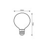 FIL. LED, E27 G95, 7W, 806LM, 4000K