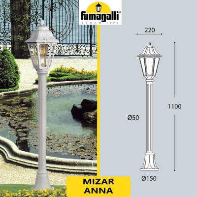 MIZAR/ANNA BIANCO TRASP E27 110CM H MIZAR/ANNA BIANCO TRASP E27 110CM H