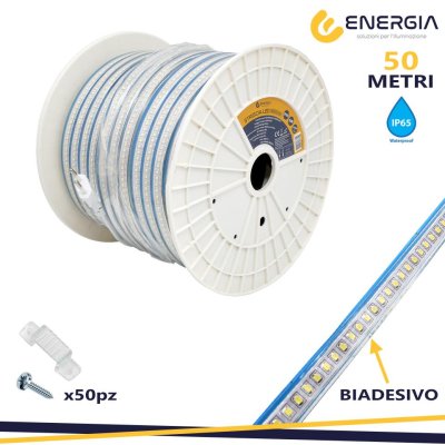STRIP LED AC 220V 15W/M 4000K  CON BIADESIVO MATASSA DA 50MT