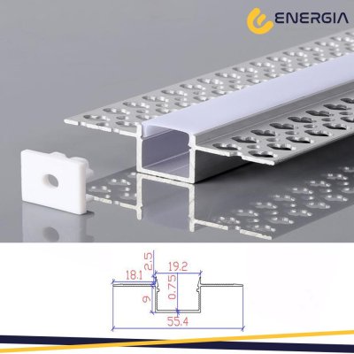 PROFILO IN ALLUMINIO 2000X19,2X9MM