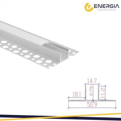 PROFILO IN ALLUMINIO 2000X14,7X11,2MM