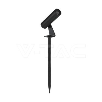 FARETTO LED DA TERRA 2W CILINDRICO ORIENTABILE CON PICCHETTO NERO 4000K IP65