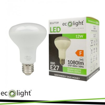 LAMPADINA R80 E27 12W 3000K 1080LM