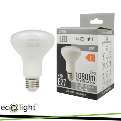 LAMPADINA R80 E27 12W 4000K 1080LM