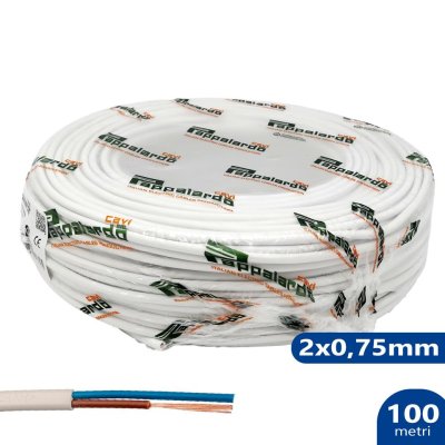 CAVO BIANCO H05VV 2X0,75 MM CAVO BIANCO H05VV 2X0,75 MM