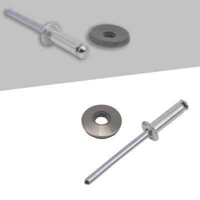 RIVETTO A FIORE IN ALLUMINIO   CON GUARNIZIONE IN EPDM