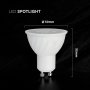 LED FARETTO CREE CHIP 6W GU10 RIPPLE PLASTICA 3000K 110