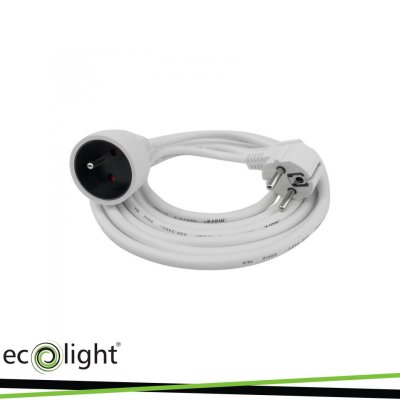 PROLUNGA 1 PRESA 3M 3X1,5MM   BIANCO