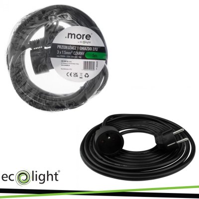 PROLUNGA 1 PRESA 5M 3X1,5MM   NERO
