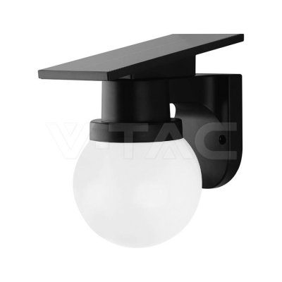 0.9W LED SOLAR WALL LIGHT CCT :3IN1 BLACK BODY IP65 WITH REM