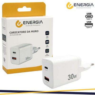 33W GAN USB RICARICA RAPIDA 1USB-C + 1USB