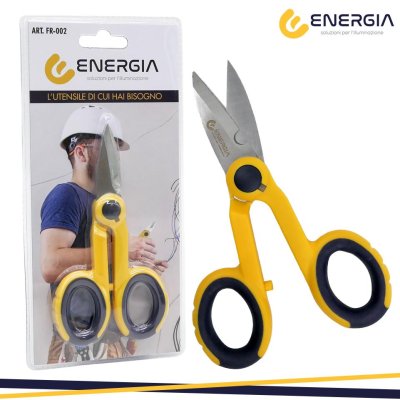 FORBICI PER ELETTRICISTI BICOLORE 145MM ACCIAIO INOX