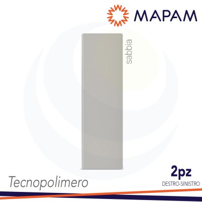 PLACCA DUE ELEMENTI TECNOPOLIMERO ZEN SABBIA - CONFEZIONE DA 2 PZ