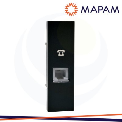 PRESA RJ11 TELEFONO ZEN NERO