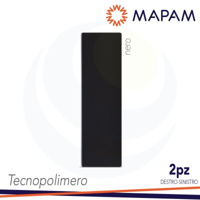 PLACCA DUE ELEMENTI TECNOPOLIMERO ZEN NERO - CONFEZIONE DA 2PZ