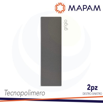 PLACCA DUE ELEMENTI TECNOPOLIMERO ZEN GRIGIO - CONFEZIONE DA 2PZ