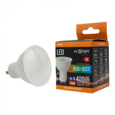 LAMPADINA LED GU10 5W RGB+CCT  SMART TUYA BLUETOOTH