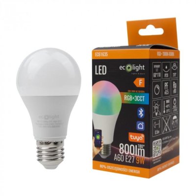 LAMPADINA LED E27 9W RGB+CCT   TUYA SMART BLUETOOTH