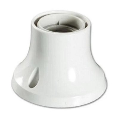 BASE DRITTA CON PORTALAMPADE E27 BIANCO