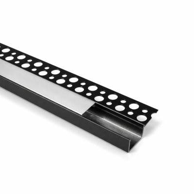 PROFILO DA INCASSO GP1S, 1 ANTA NERO + COVER OPALE 2MT