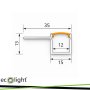 PROFILO DA INCASSO GP1S, 1 ANTA BIANCO + COVER OPALE 2MT
