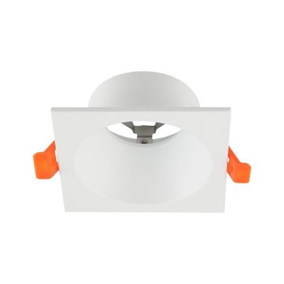 ALUMINUM GU10 FITTING DEEP ANTI GLARE SQUARE WHITE