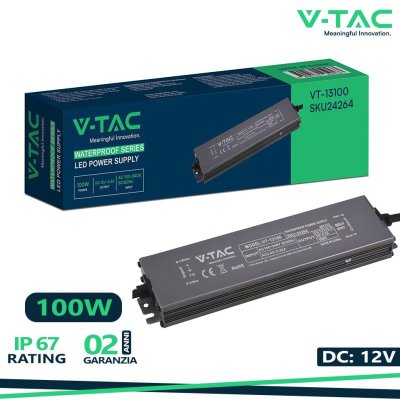 100W LED POWER SUPPLY 12V 8.3A IP67