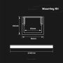 MOUNTING KIT WITH DIFFUSER FOR LED STRIP SURFACE 2000*12*10M