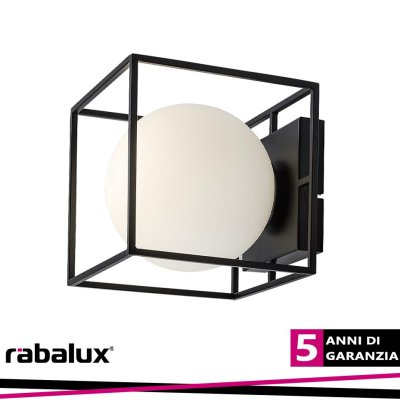 MODANE,WALL/CEIL.E14 1X15W,17X17CM,BLACK