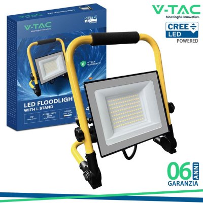 50W LED FLOODLIGHT ( L STAND WITH 3M WIRE) LED BY CREE-6500K