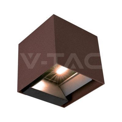 9W LED SOLAR WALL LIGHT - BATTERY 3.7V 3IN1 CORTEN BODY IP65