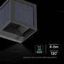 9W LED SOLAR WALL LIGHT - BATTERY 3.7V COLORCODE: 3IN1 BLACK