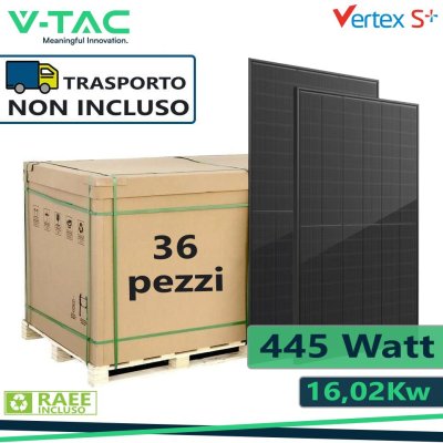 36PCS/PALLET 445W MONO SOLAR PANEL BIFACIAL 1762*1134*30MM B