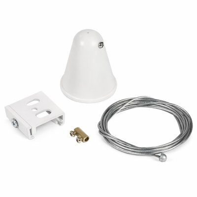 KIT SOSPENSIONE CON ROSETTA PER RAIL (4PEZZI) BIANCO