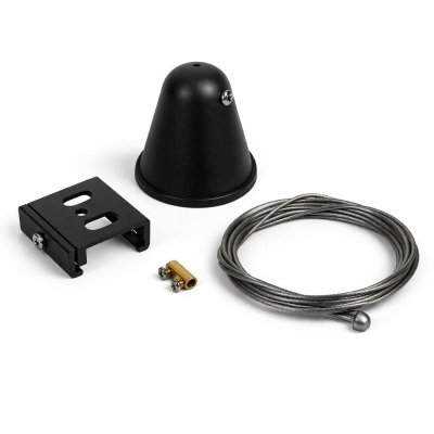KIT SOSPENSIONE CON ROSETTA PER RAIL (4PEZZI) NERO