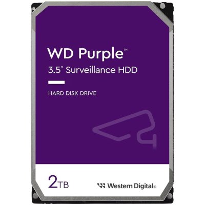 HD WD SATA3 2TB 3.5" PURPLE 64MB CACHE 3ANNI DI GARANZIA