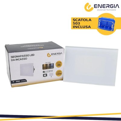SEGNAPASSI 3W CCT(3000-4000-6500K) IP65 CORPO BIANCO