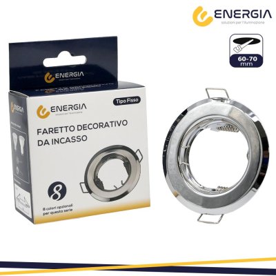 FARETTO INCASSO GU10 CROMO FORO DA 60-70MM