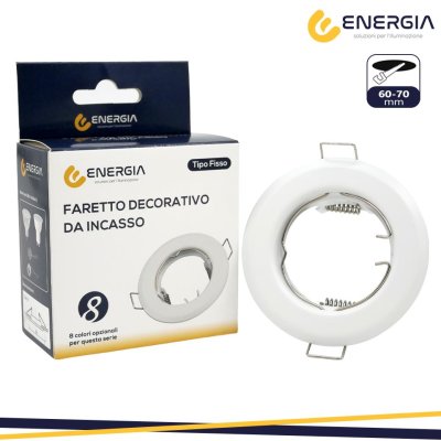 FARETTO INCASSO GU10 BIANCO FORO DA 60-70MM