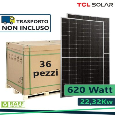 620W N-TYPE TOPCON BIFACCIALE  2382X1134X30MM BLACK FRAME