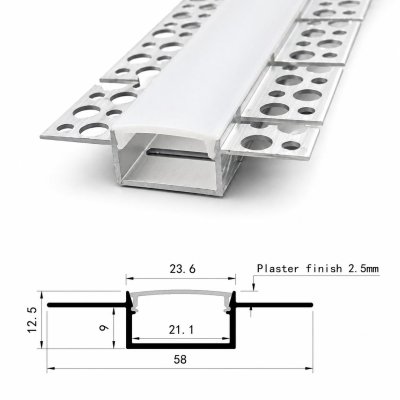 PROFILO INCASSATO PER CARTONGESSO FLESSIBILE 2000*23,6*12,5