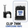 CLIP PER CAVI 7MM NERA 100
