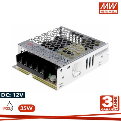 ALIMENTATORE MEANWELL 12V 35W  IP20