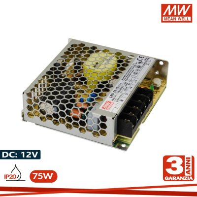 ALIMENTATORE MEANWELL 12V 75W  IP20