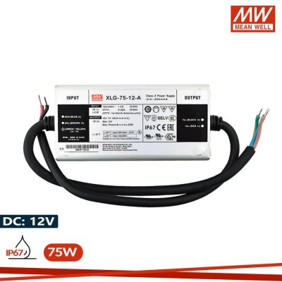 ALIMENTATORE MEANWELL 75W 12V  IP67 SERIE XLG